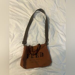 “FEED” Brown Shoulder Bag